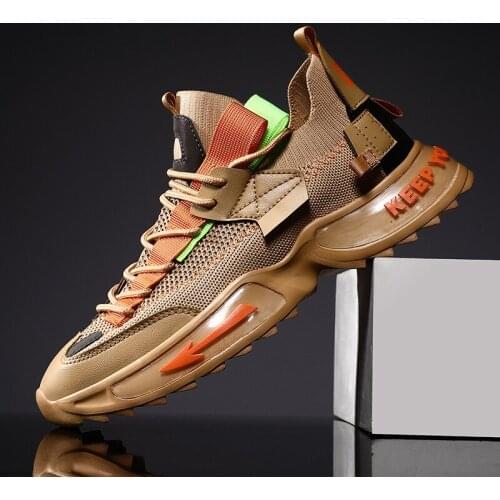 Reflective Shine Brown Novelties 2021 Trend Platform Clunky Sneaker Summer Comfort Light Running Shoe for Men Rubber Eva Mesh