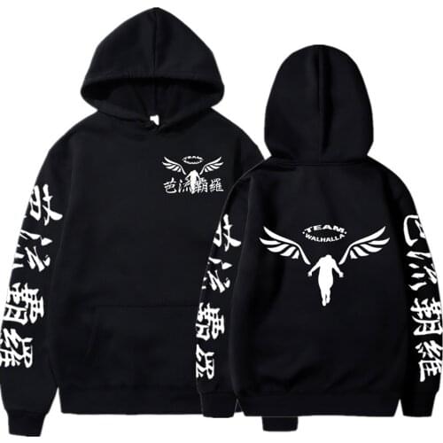 Gambar Valhalla Tokyo Revengers Hoodies Anime Graphic Hoodie for Men Women Sportswear Tokyo Revengers Cosplay Tracksuit Clothes