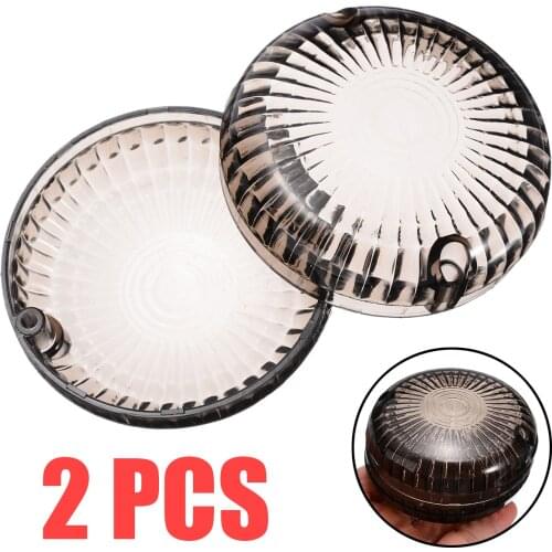 Treyues 2Pcs High Quality Smoke Turn Signal Light Lens Cover For Yamaha Cruisers V-Star 1100 Silverado 650 Road Star V-Max