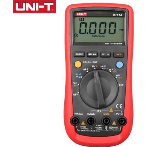 UNI-T UT61A/UT61B/UT61C/UT61D/UT61E Modern Digital Multimeter True RMS Auto Range NCV EF Input Protection Data Hold
