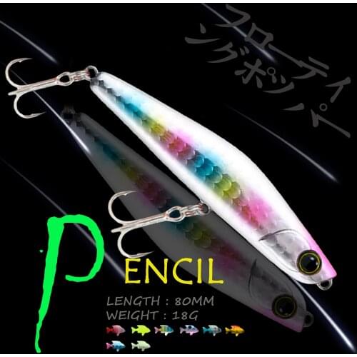 WALK FISH New Fishing Lure Sinking Pencil 80mm 18g VIB 3D Eyes Artificial Bait Wobbler Minnow Quality Professional pesca Fishing