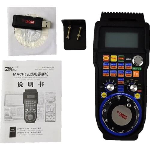 WHB04B-4 WHB04B-6 CNC Wireless 4/6axis Mach3 MPG Pendant Handwheel For Siemens MITSUBISHI FANUC LNC SYNTEC System