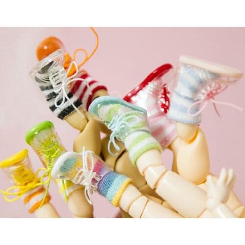 1 Pair Fashio Rain Boot for OB11, GSC, Middle Blyth Doll Shoes with Socks Outfits Accessories