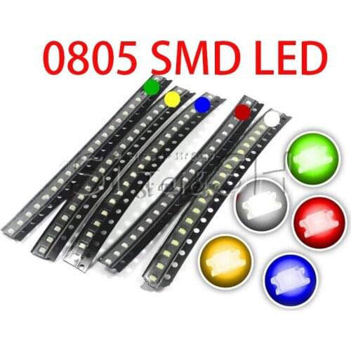 100PCS 0603 SMD LED Kits Red Yellow Blue Green White 5 Colors Each 20pcs Electronic Diy Kit