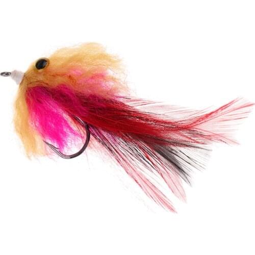 2.8' Trout Salmon Steelhead Pike Fly Fishing Streamer Flies Saltwater Lures with Artificial Feather