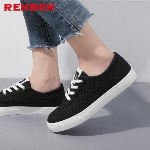 2018Fashion Summer Women Shoes Casual Cutouts Lace Canvas Shoes Hollow Floral Breathable Platform Flat Shoe feminino 35-40