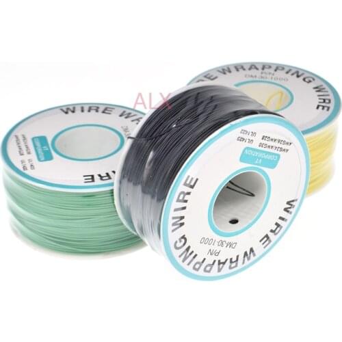 5colors P/N B-30-1000 30AWG COLORED Wrapping Wire Jumper Cable Flexible PVC Electronic conductor Wire Connector FOR PCB