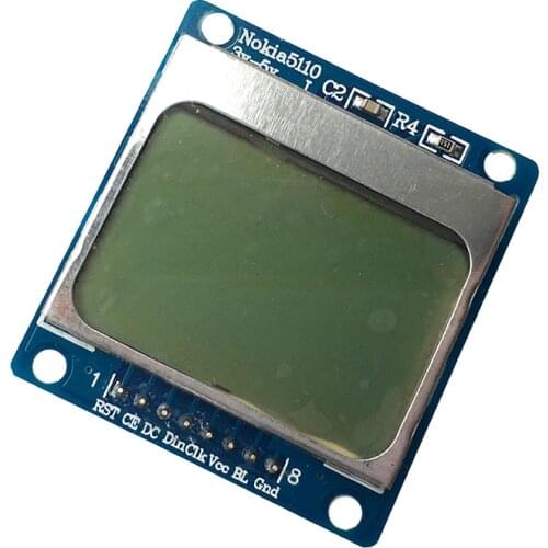 5PCS/Lot Nokia5110 5110 LCD Module with Blue Backlight adapter PCB for Arduino 84*48 compaitable 3310