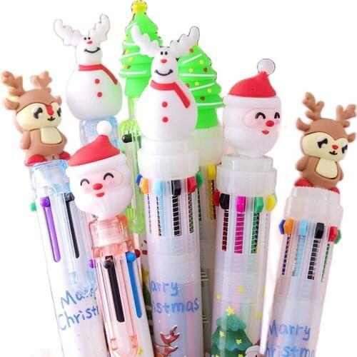 6/10 Color Cute Cartoon Funny Ballpoint Pen Oil Pen for Student Multi Color 0.5MM for Handwriting Шариковые ручкиcanetas