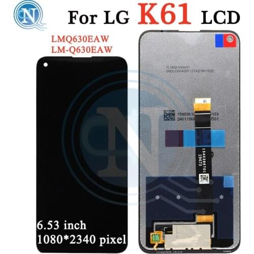 6.53'' For LG K61 LCD Display Touch Screen Panel Digitizer with frame Assembly For LG K61 LMQ630EAW, LM-Q630EAW Display