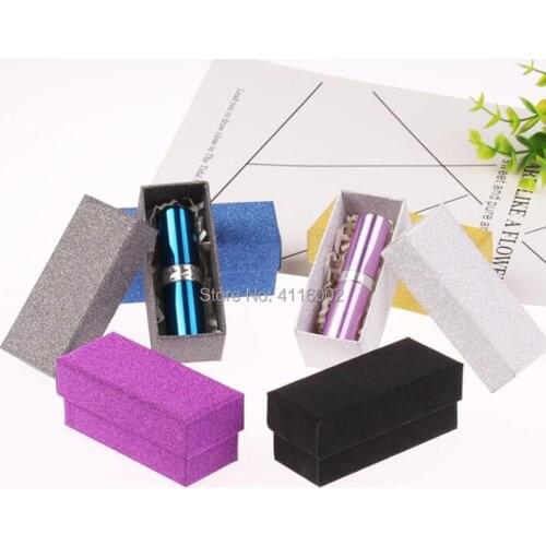 Glitter Colorful Cardboard Box Lipstick Cosmetic Perfume Bottle Packing Box Essential Oil Sample Packaging Box