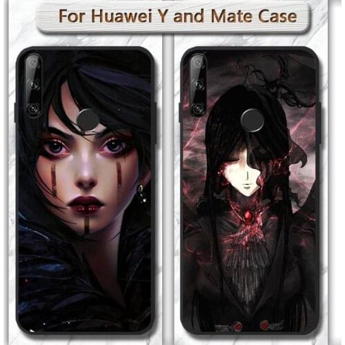 Dark Angel girl Phone Case Cover for huawei mate 9 10 20 30 pro lite X Y5 6 7 9 prime Enjoy 7