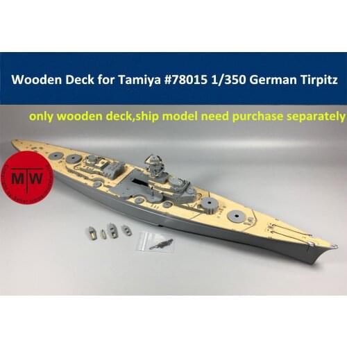 1/350 Scale Wooden Deck for Tamiya 78015 German Battleship Tirpitz Model CY350014