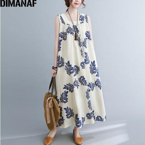 DIMANAF Long Sleeve Summer Dresses