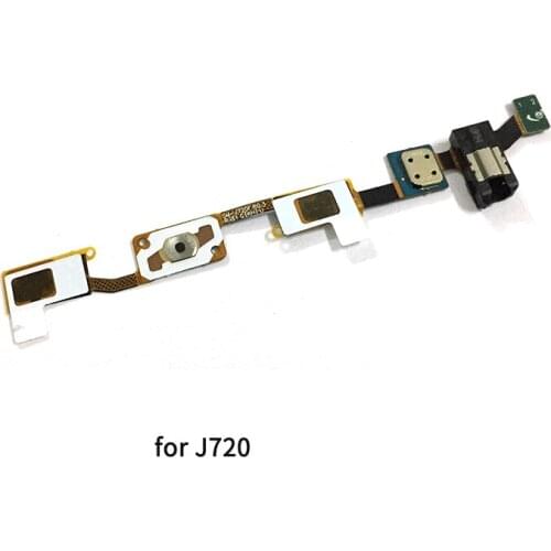 For Samsung Galaxy J7 Duo 2018 J720 J720F Home Button keypad Sensor Audio Jack Headphone Flex Cable Repair Parts