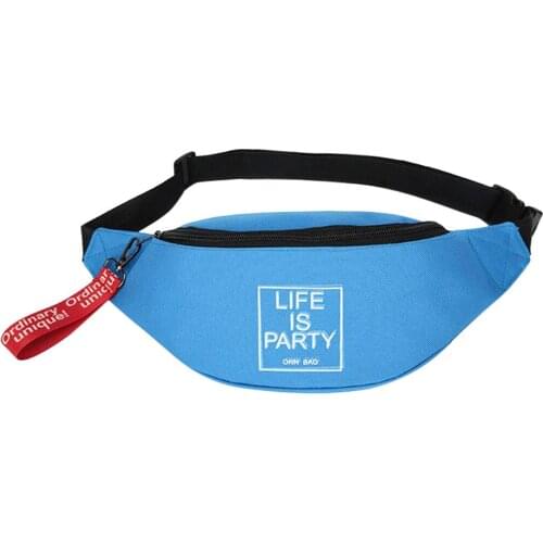 Unisex Canvas Letter Shoulder Crossbody Waist Bag For Women Men Casual Wild Messenger Chest Bags Pack Bolsas Mujer Femininas#30