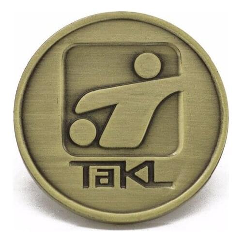 Customized Antique Brass Stamping Sport Coin Identification Iron Iron Navy coins