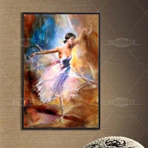 Flying Ballet Style Painting Wall Painting Dancing Lady Girl Sexy Women Living Room Decor Canvas Painting Art Oil Painting
