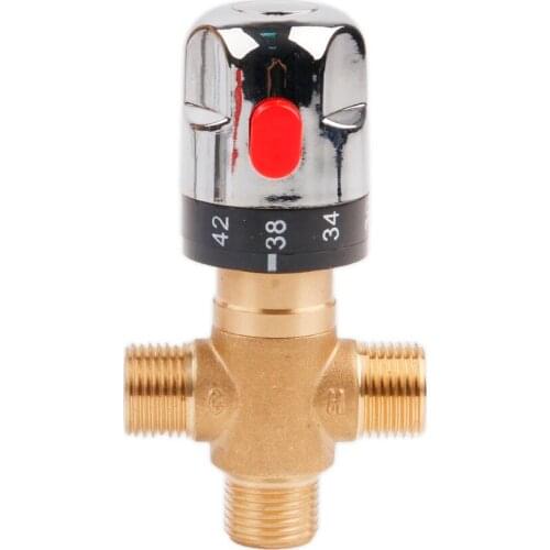 RLHQG Brass Thermostatic Brass Valve Bathroom Faucet Temperature Mixer Control Thermostatic Valve Home Improvement Bathroom