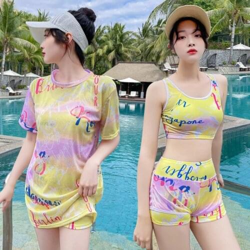 Fashion Sports Swimwear 2021 New Fashion Split Body Covering Skinny Womens Split Swimwear