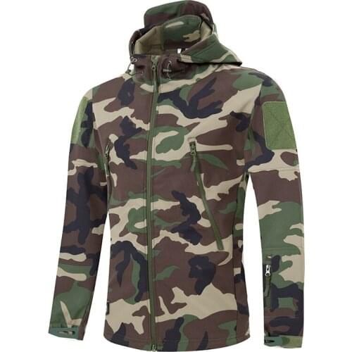 Shark Skin Soft Shell Military Tactical Jacket Men Waterproof Warm Windbreaker Coats US Army Clothing Winter Camouflage Jacket