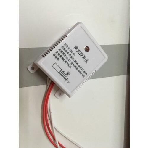 Wall Mount Sound Light Sensor Control Lamp Switch AC 180-220V