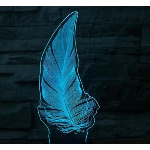 Manufacturers Feather Desk Lamp Creative Energy saving Table Lamp 7 color change Deco Lighting