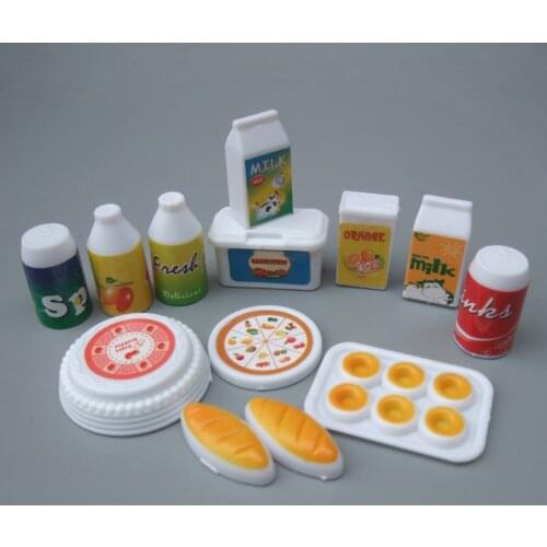 New 12Pcs/set Doll Accessories For Barbie Dolls / Monster Hight Dolls Kitchen Cake bottle Play House Toys for Girls Baby