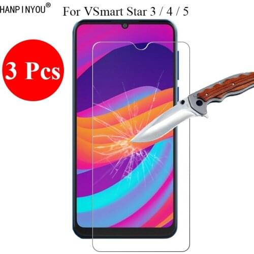 3 Pcs/Lot New 9H 2.5D Tempered Glass Screen Protector For VSmart Star 3 Star3 6.09" Protective Film + Clean Tools