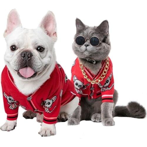 Dog clothes pet clothes chihuahua dog sweater cat sweater dog clothes for small dogs dogs clothes dog clothes winter Red mouse