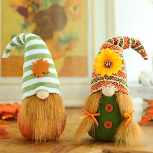 Halloween Orange Dwarf Doll Long Hat Doll Rudolph Venue Layout Decoration Props