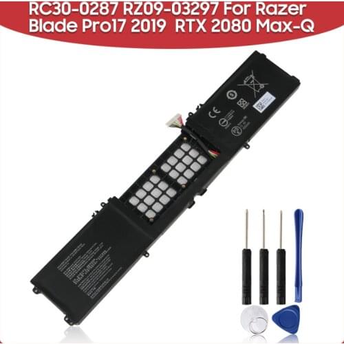 Original Replacement Battery 4583mAh RC30-0287 For Razer Blade Pro17 2019 RZ09-03297 RTX 2080 Max-Q Laptop Batteries