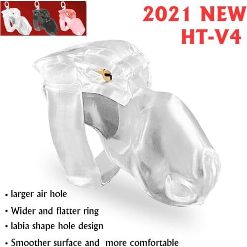 2021 New Male Chastity Device HT-V4 Set Keuschheitsgurtel Cock Cage Penis Ring Bondage Belt Fetish Adult Lock Sex Toys For Man