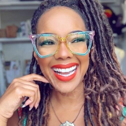 Sexy Multicolor Spectacle Frame Cat Eye Glasses Frame Clear Lens Myopia Nerd Anti-blue Light Fake Fashion Eyeglasses Frames New