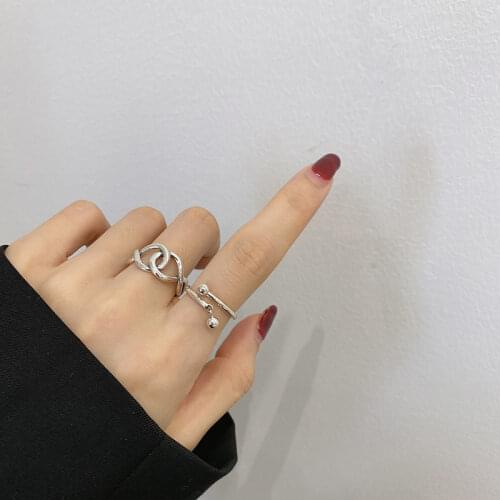 925 Sterling Silver Simple Geometric Cross Twist Thai Silver Ring for Women Minimalist Jewelry Gifts Wholesale S-R854