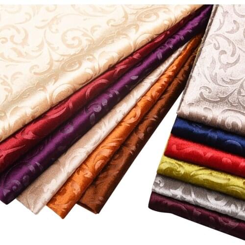 Wide 57" Thick Embossed Velout Gold Velvet Upholstery Sofa Fabric Large Flower Soft Bag Background Pillow DIY Material