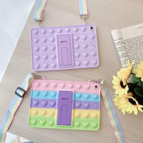 For IPad Pro 11 Gen 11 Inch Silicon Funda Case for IPad Pro 11 2021 2020 2018 Cartoon Kids Cover with Strap + Pen