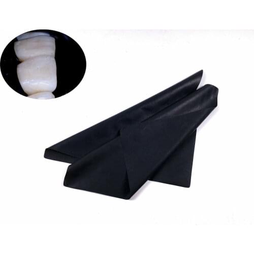 Dental Disposable Latex Rubber Dam Templat Sheet Black Color 152X152mm