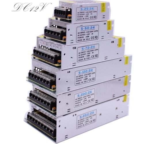 12V Switch LED Power Supply Transformer 1.25A/2A/3A/5A/8.5A/10A//15A/20A/30A driver 15W 25W 36W 60W 100W 120W 150W 250W 360W