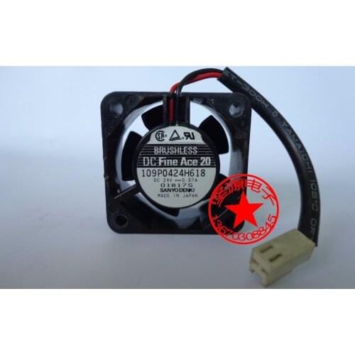 SANYO DENKI 109P0424H618 DC 24V 0.07A 40x40x20mm Server Cooling Fan