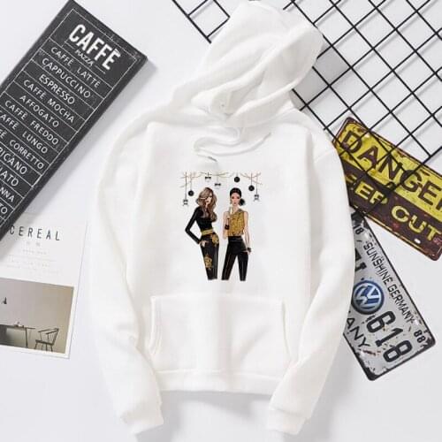 Women Sweatshirt And Hoody Ladies Hooded Fashion Printed Casual Pullovers Girls Long Sleeve Spring Fall Winter Plus Size Female