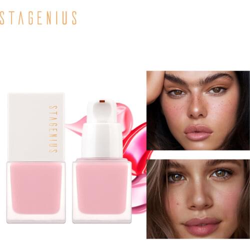 STAGENIUS Liquid Blush Velvet Matte Blusher Facial Pigment Lasting Natural Cheek Blush Face Contour Brightens Makeup Cosmetics