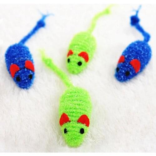 1PCS Random Color Cat Toy Mouse Interactive Bite Proof Fun Realistic Cat Chew Toy Cat Play Mice Cat Training Playing Toys