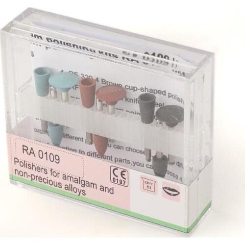 1 Pack Dental Amalgam Low Speed Polishing Kit RA0109 9 Rubber Polishers Dentist Tools Teeth Whitening Matreial Dental Lab Tools