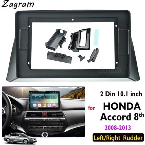 10.1 Inch 2 Din Car Video Fascia for Honda Accord 8th 2008-2013 Panel Player Audio Dashboard Frame Mount Kit