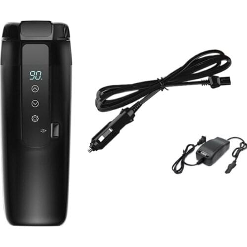 12V 350Ml Car Travel Heating Mug with Anti-Spill Lid, Portable Coffee Travel Cup Home Car Dual Purpose,G350