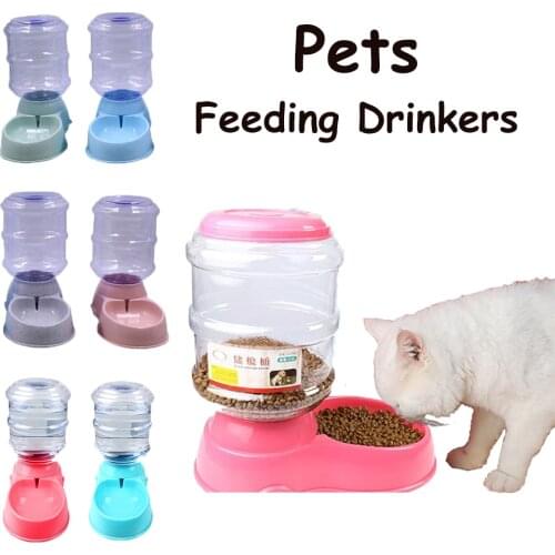 3.8L Plastic Pet Feeding Drinkers Cat Dog Automatic Feeder Drinking Animal Pet Bowl Water Bowl For Pets Dog Automatic Drinkers