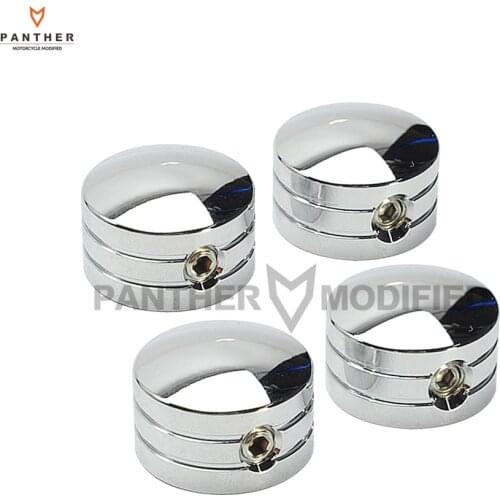 4 pcs Chrome Motorcycle Head Bolts Covers Spark Plugs Side case for Harley Twin Cam 1999-Later Sportster XL883 XL1200 1986-Up