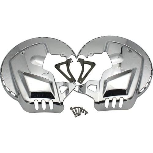 Motorcycle Accessories Chrome Brake Disc Rotors Covers With Red Blue White LED Light For Honda GOLDWING GL1800 2001-2015 2014