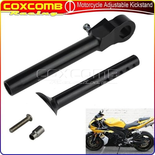 For Yamaha YZF-R1 1998-2008 YZF-R6 1999-2005 YZF-R6S 1999-2010 Adjustable Kickstand T-6 Aluminum Parking Rack Support Side Stand